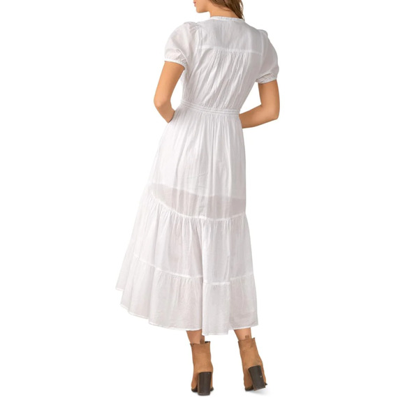 NWT $98 Elan Tiered Cotton Dress - Picture 2 of 3
